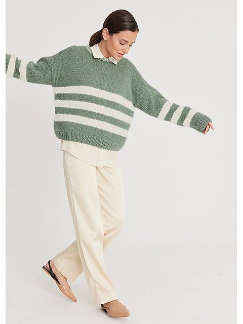 Lana Grossa Journal 66 Patterns - 30 Striped Pullover - PDF Download