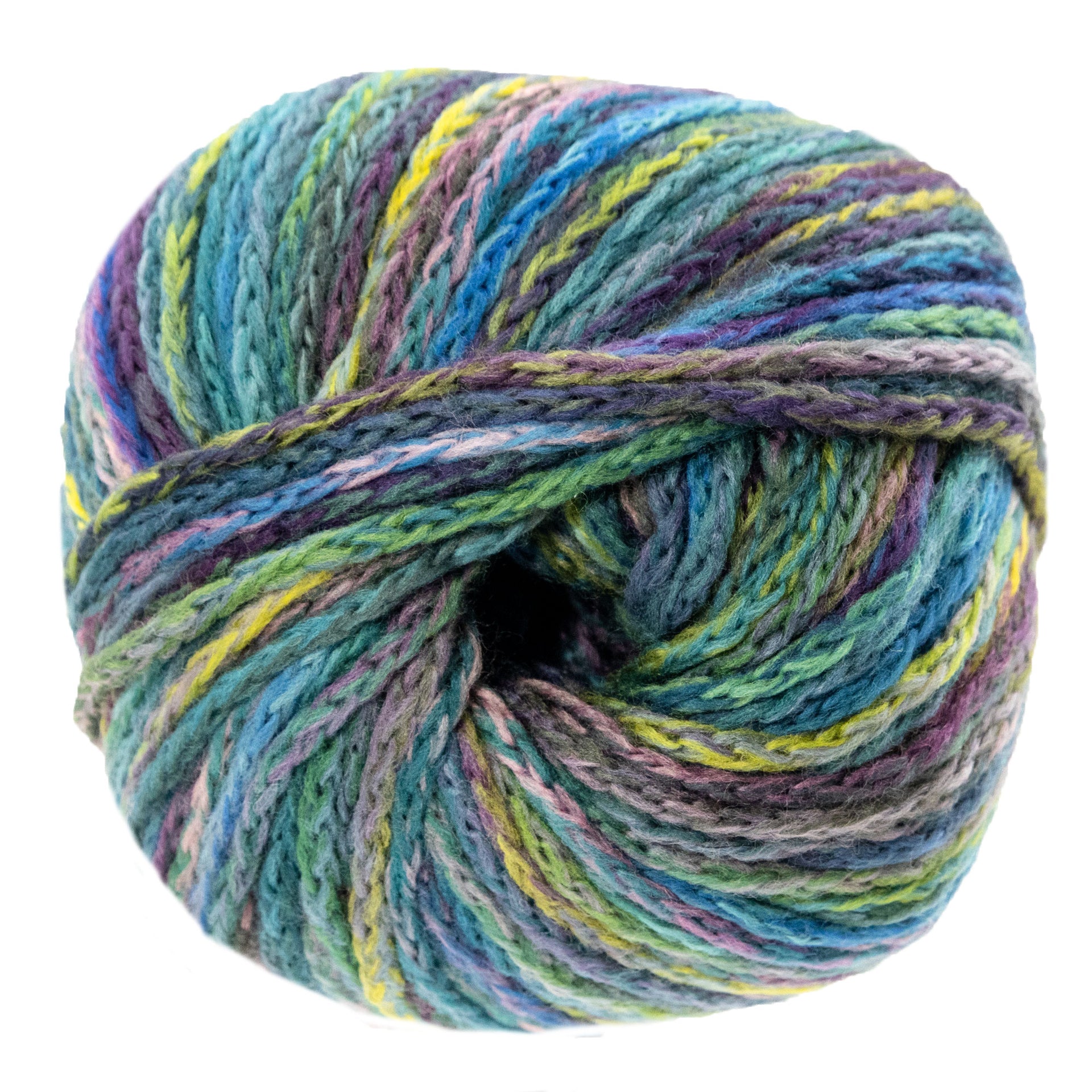 Lana Grossa Cool Merino Big Color Yarn - 407 Jade/Blues/Beige/Purple/Green