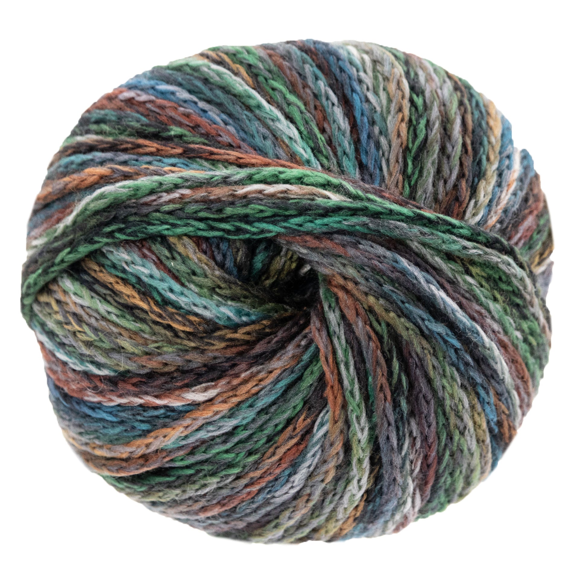 Lana Grossa Cool Merino Big Color Yarn - 412 Grey/Yellow/Olive/Turquoise/Green