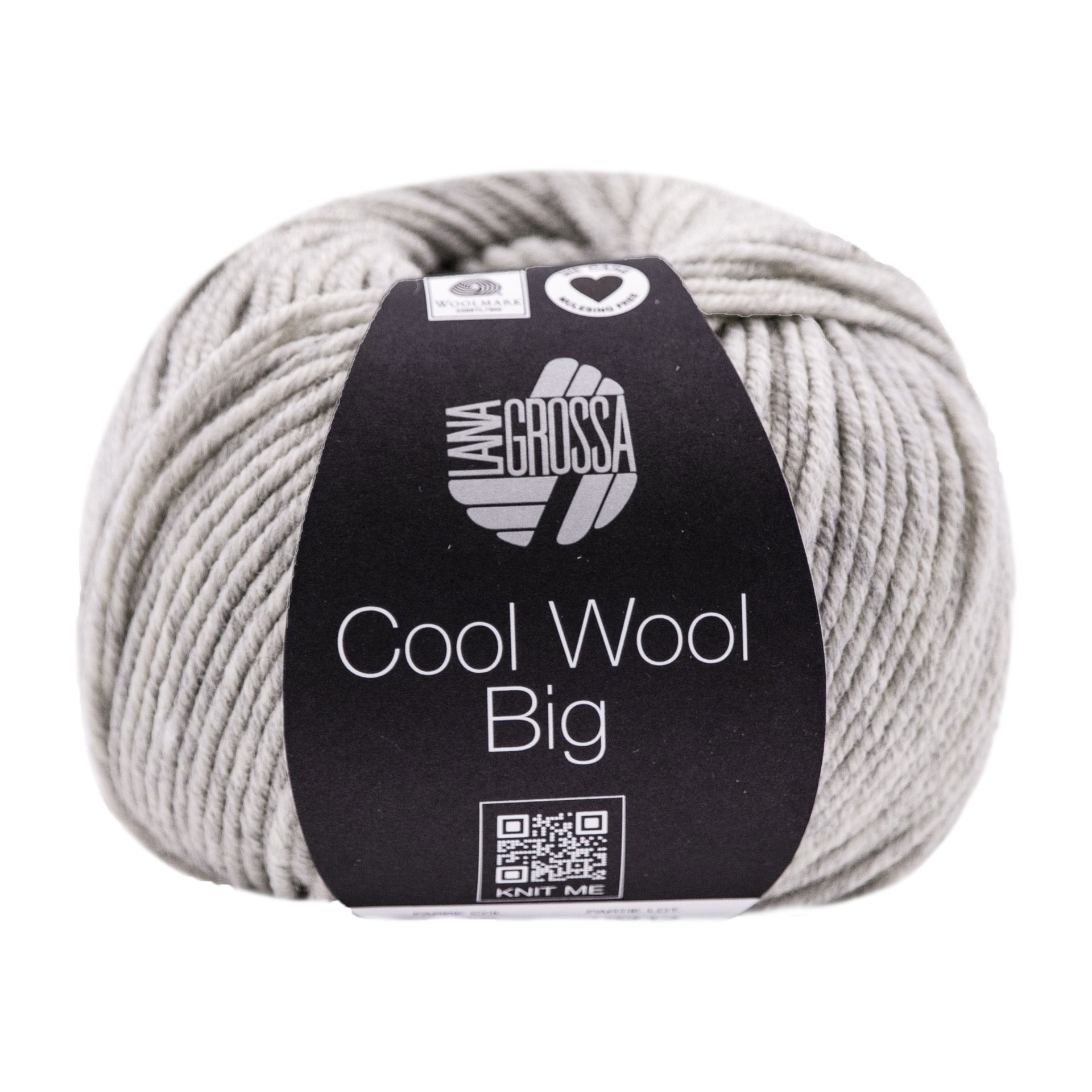Lana Grossa Cool Wool Big Yarn - 0616 Light Grey Melange