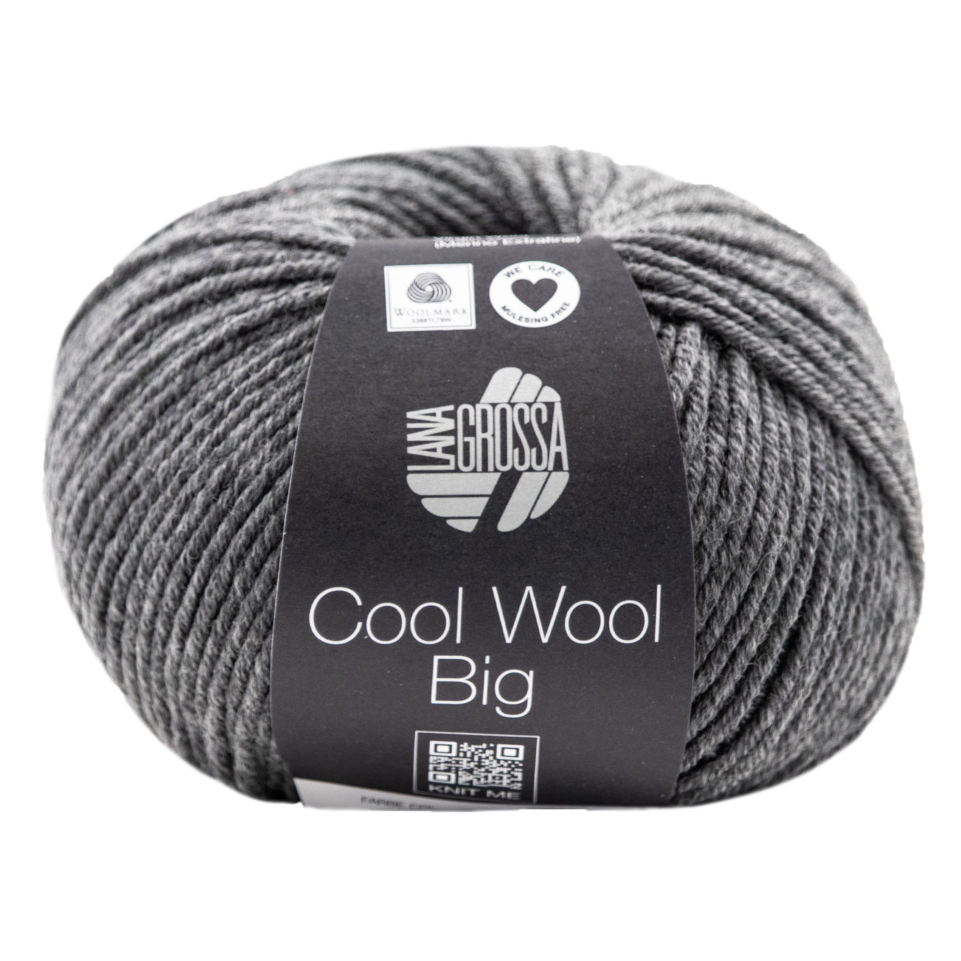 Lana Grossa Cool Wool Big Yarn - 0617 Dark Grey Melange