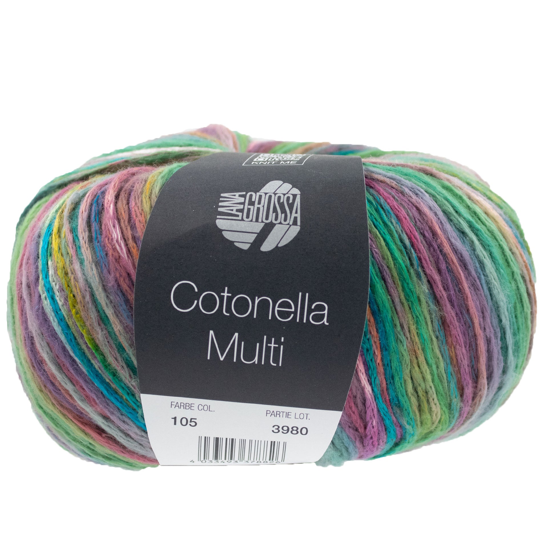 Lana Grossa Cotonella Multi - 105 Green/Pink/Yellow/Petrol