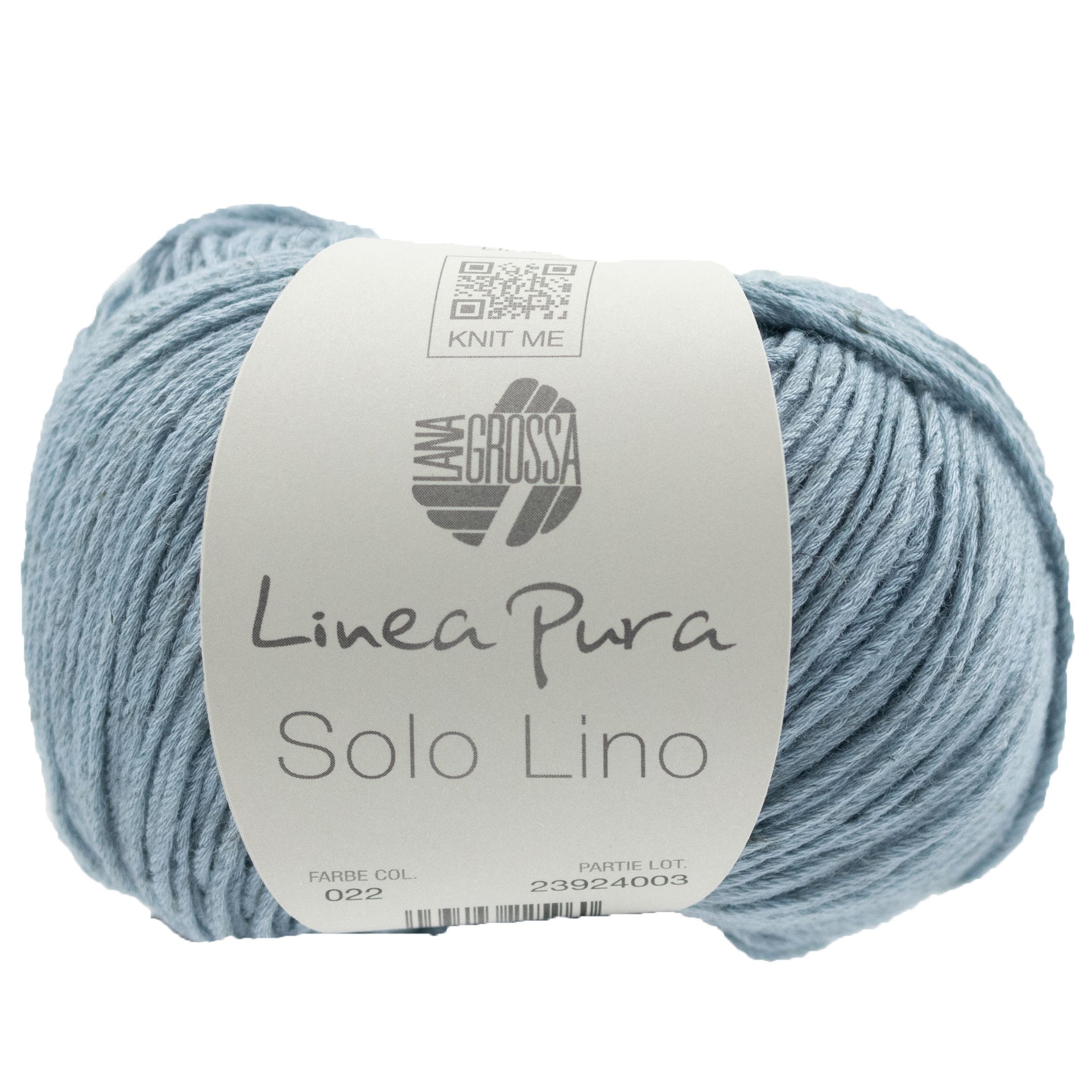 Lana Grossa Linea Pura Solo Lino Yarn - 022 Turquoise-Grey