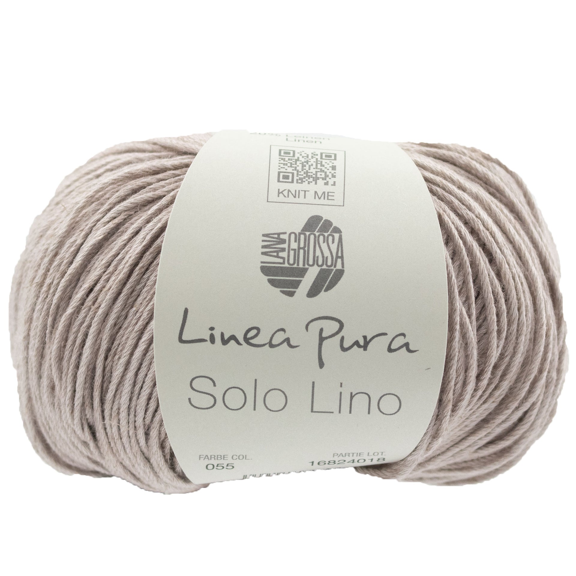 Lana Grossa Linea Pura Solo Lino Yarn - 055 Pearl Beige