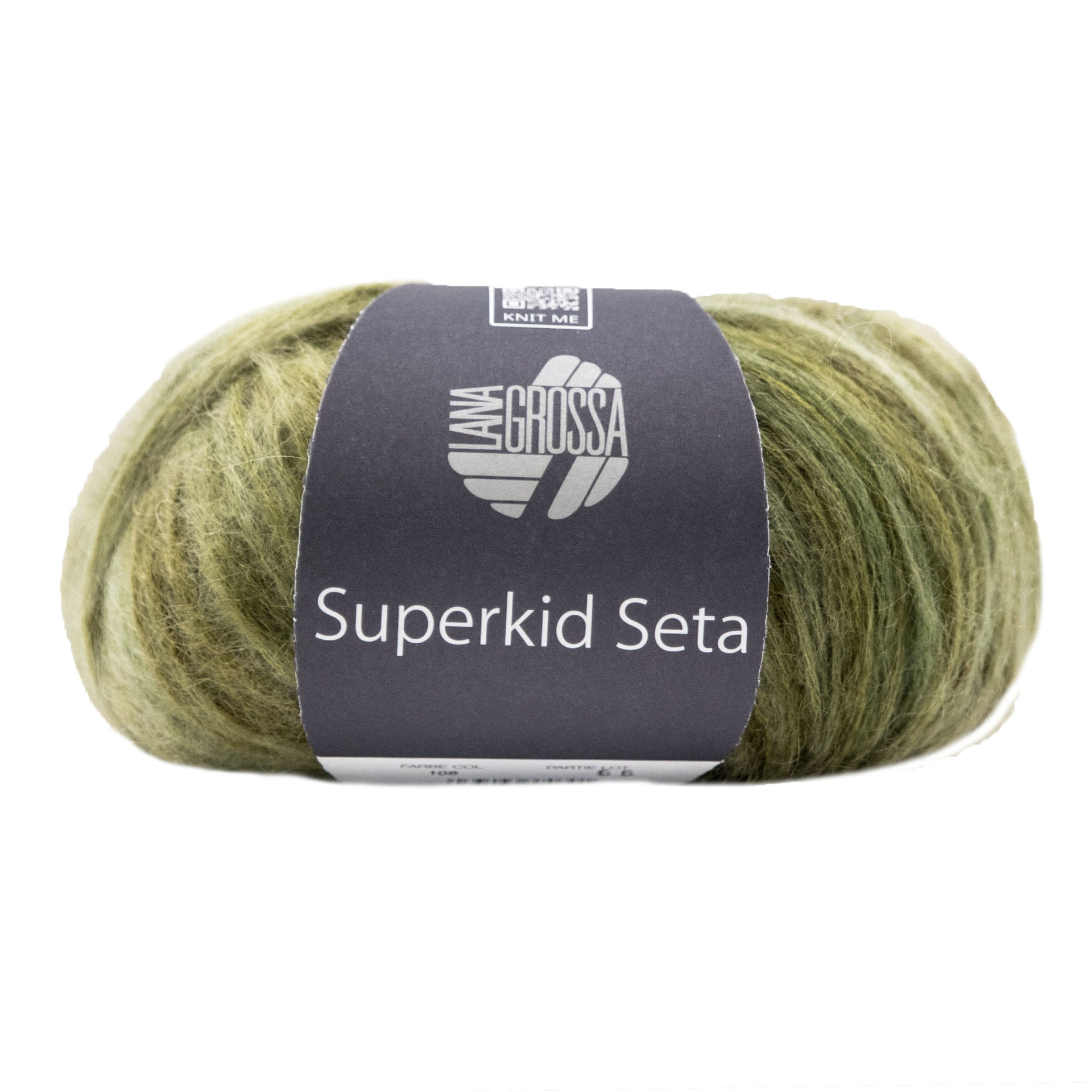 Lana Grossa Superkid Seta Yarn - 108 Light Green/Light Beige