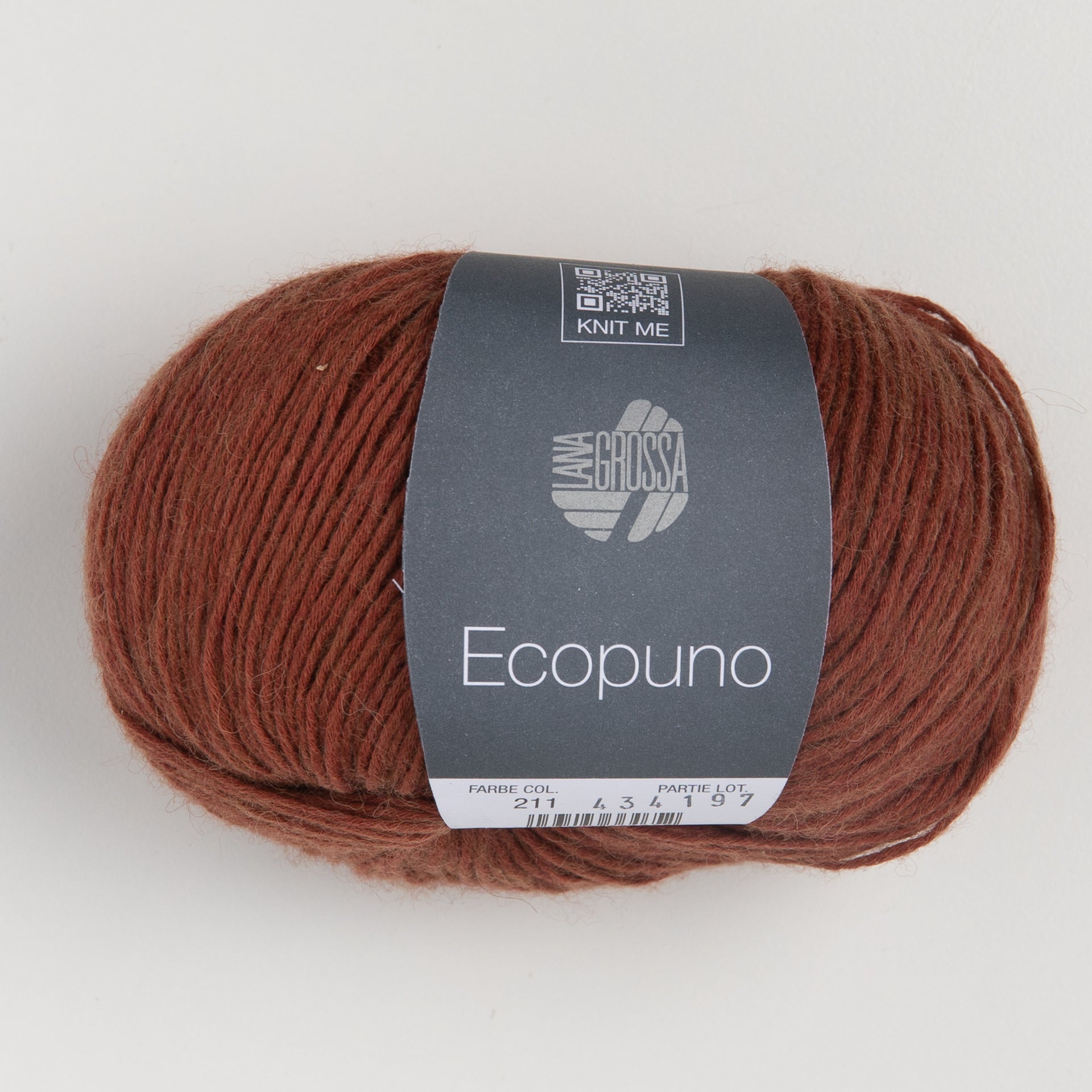 Lana Grossa Ecopuno Yarn - 211 Earth Brown