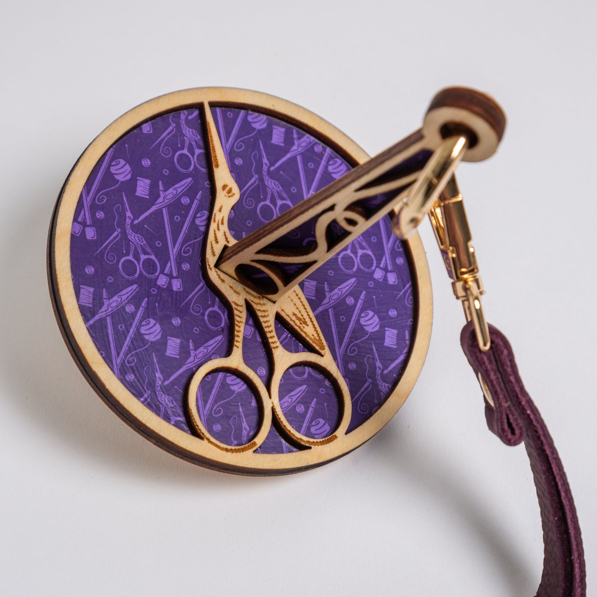 Lemonwood Yarn Box & Mini Minder - Snip Snip Mini Minder - Purple