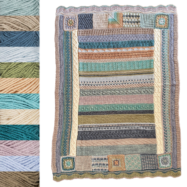 Jimmy Beans Wool 2025 Knit Blanket Club Kits - Beanstalk Worsted - Beachy Keen