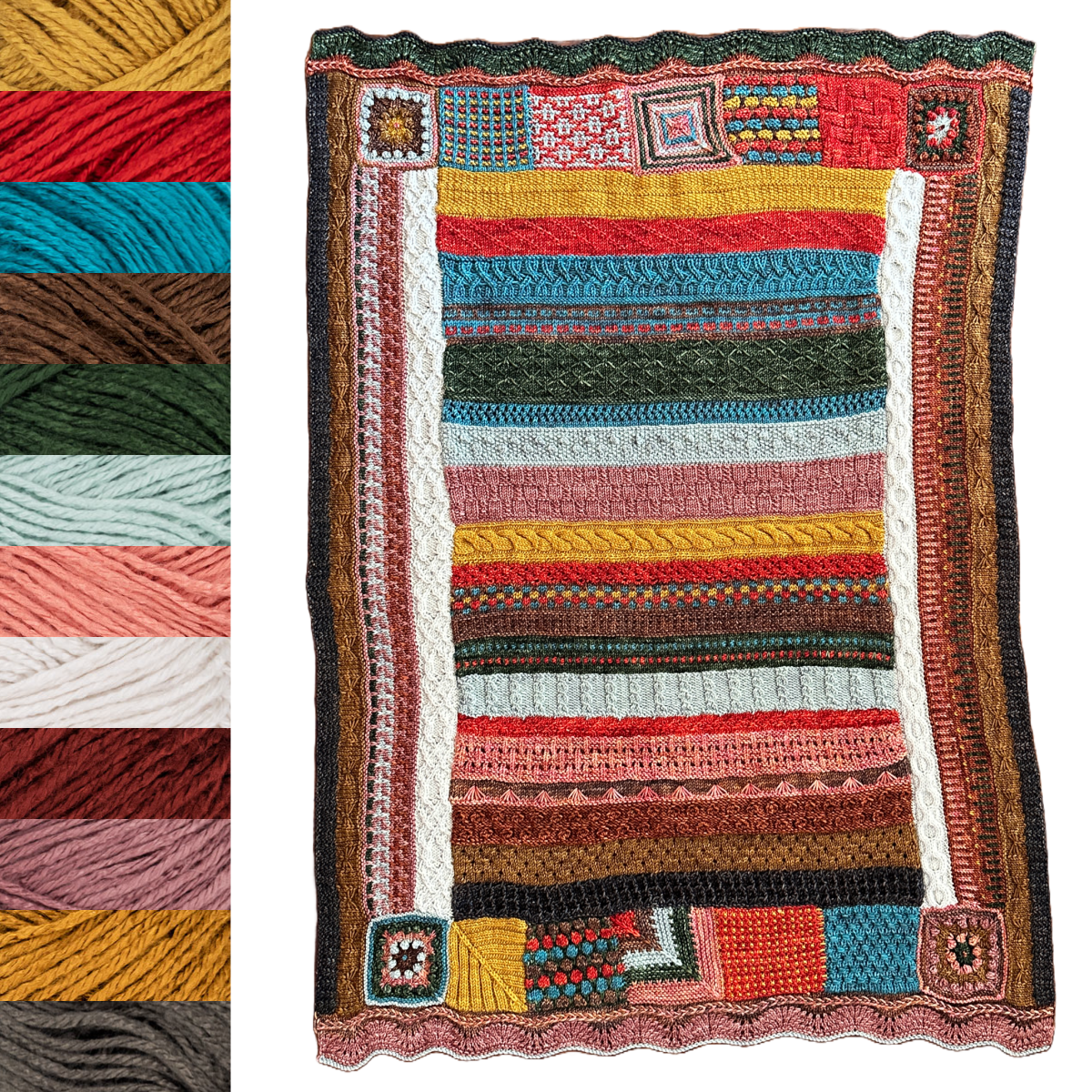 Jimmy Beans Wool 2025 Knit Blanket Club Kits - Beanstalk Worsted - Trailblazer