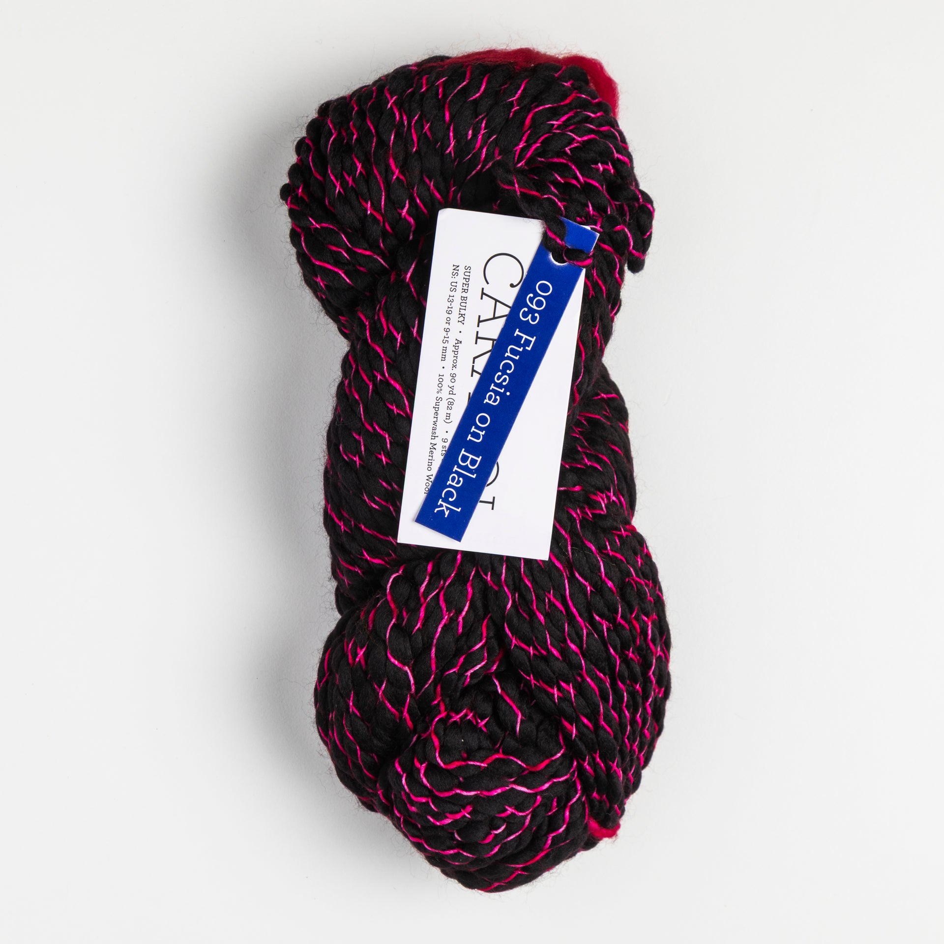 Malabrigo Caracol Yarn - 093 Fucsia on Black