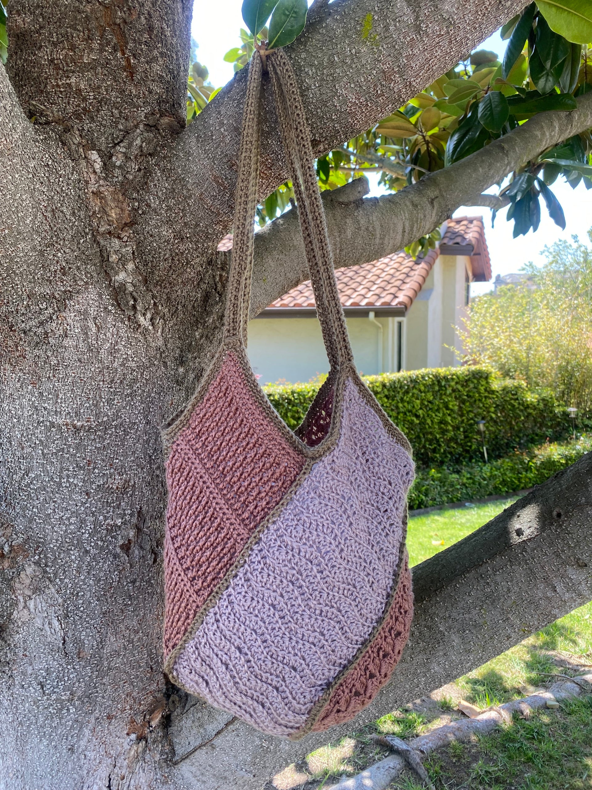Jimmy Beans Wool Patterns - Market Bag With a Twist - PDF Download