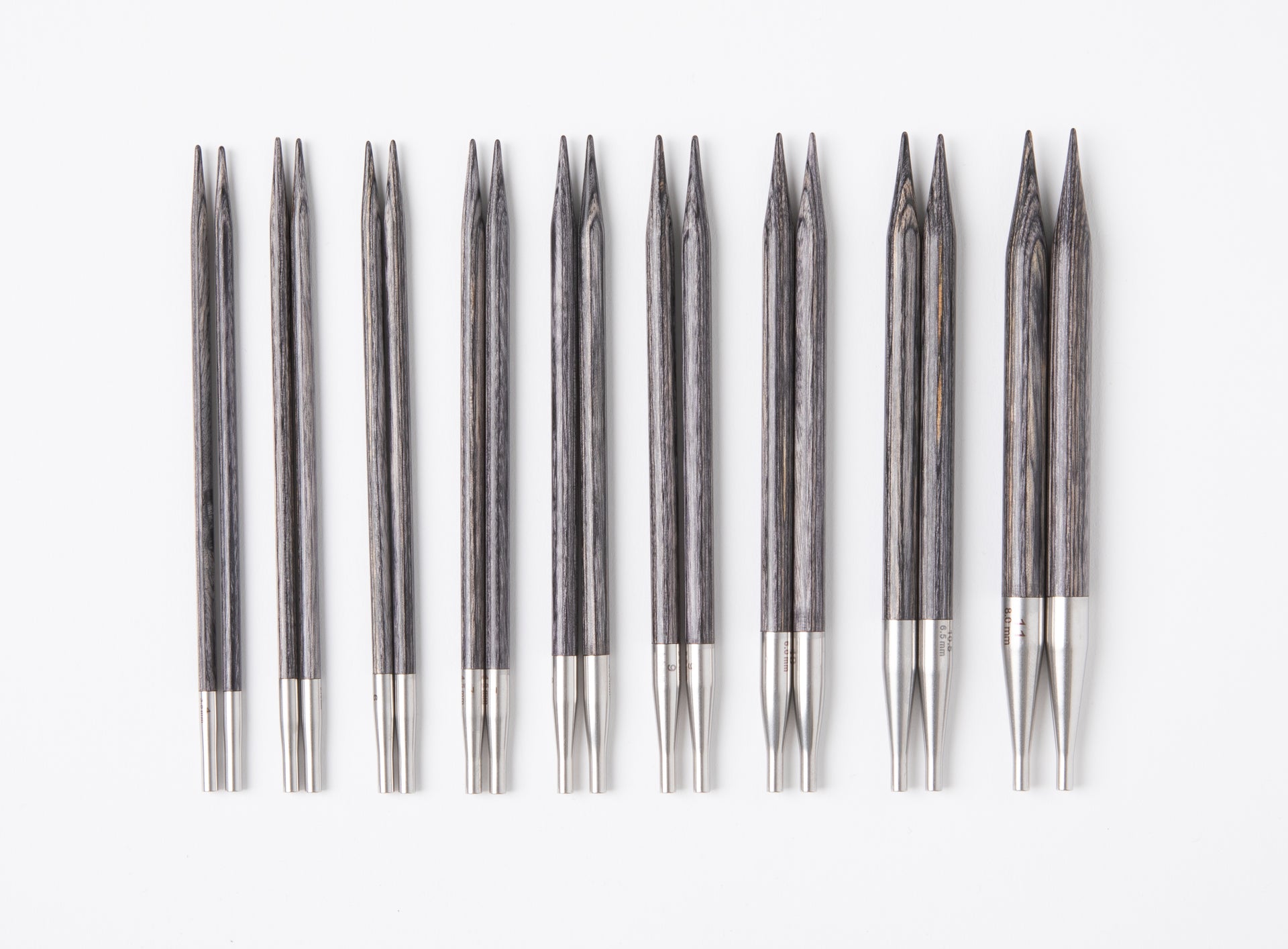 Knit Picks Resilience Obsidian Interchangeable Needle Clutch Set - US 4-11