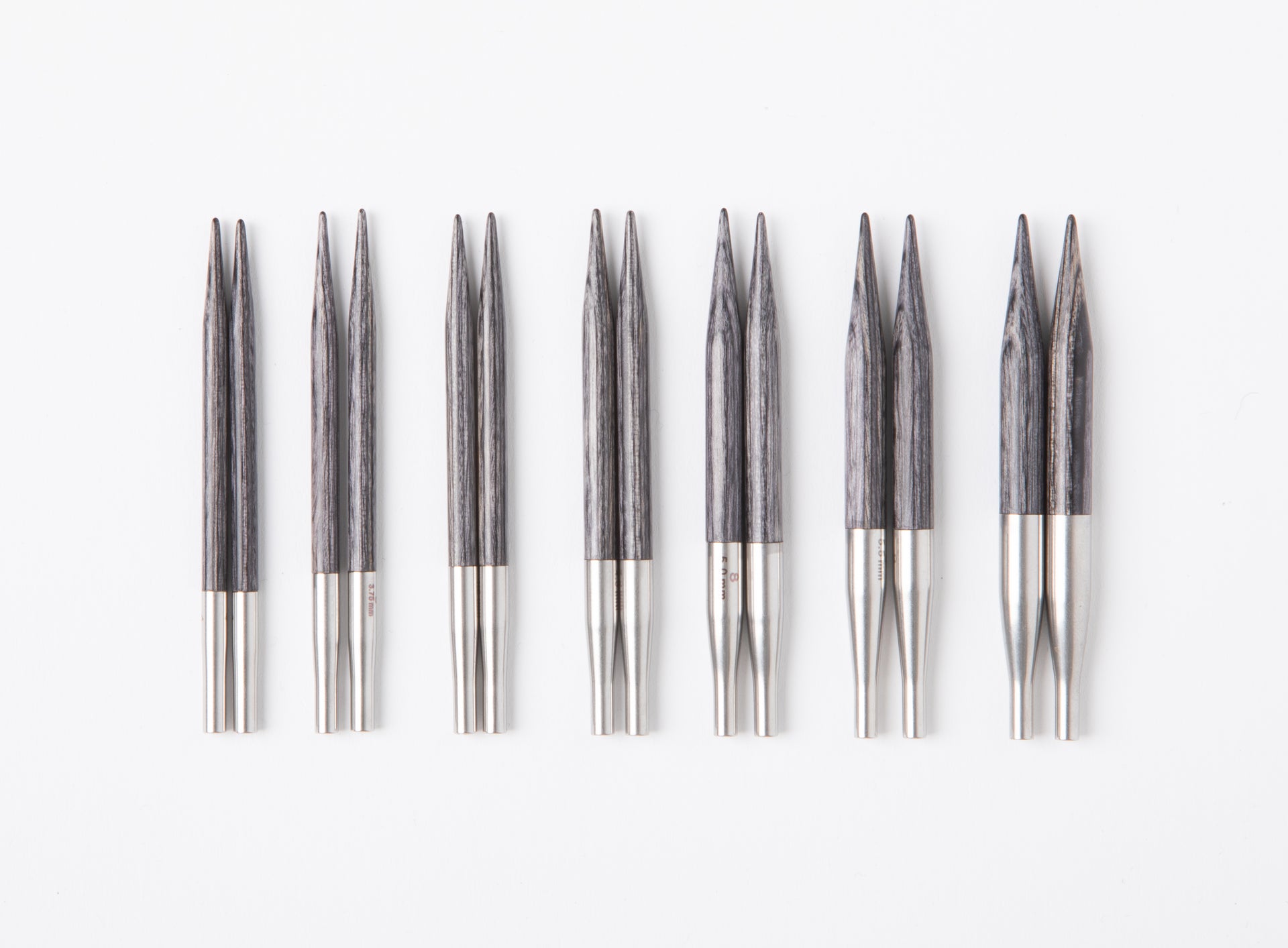 Knit Picks Resilience Obsidian Short Interchangeable Needle Clutch Set - US 4-10