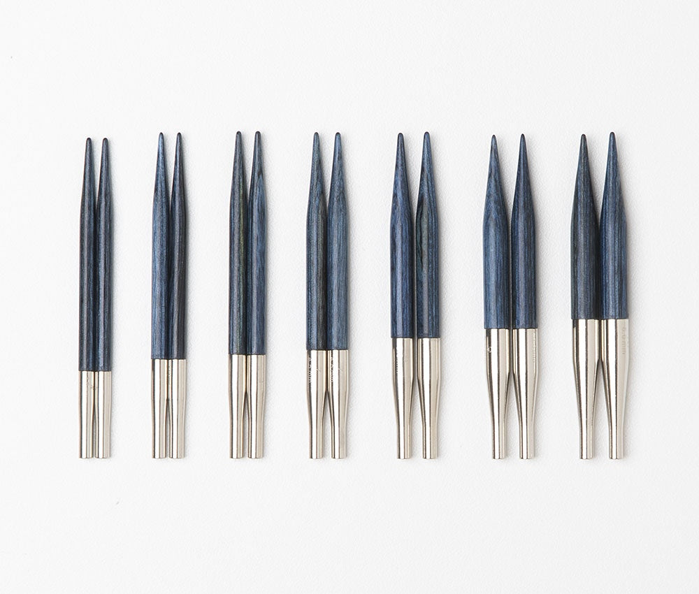 Knit Picks Blue & Gold Short Interchangeable Needle Clutch Set - US 4-10