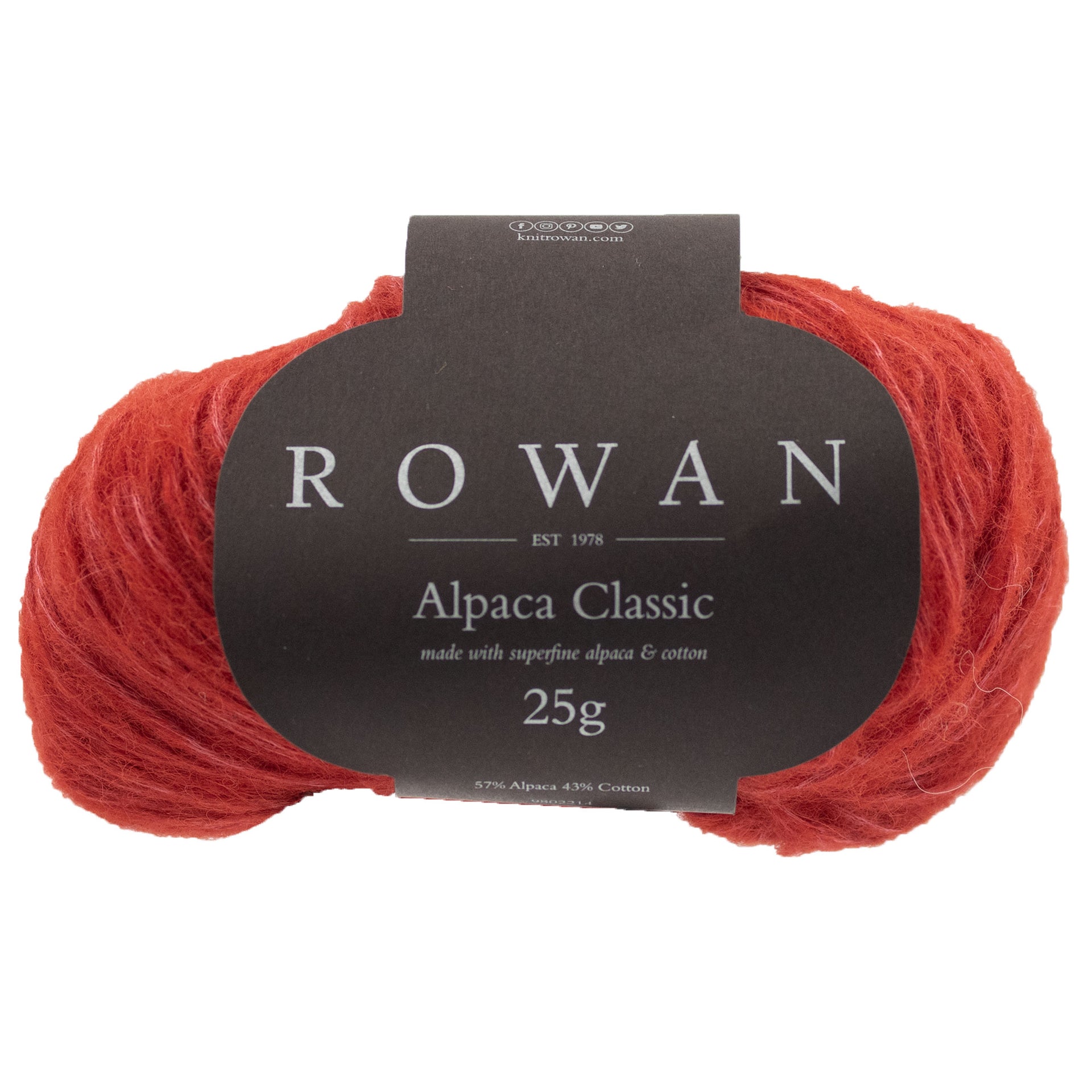 Rowan Alpaca Classic Yarn - 120 Vermillion