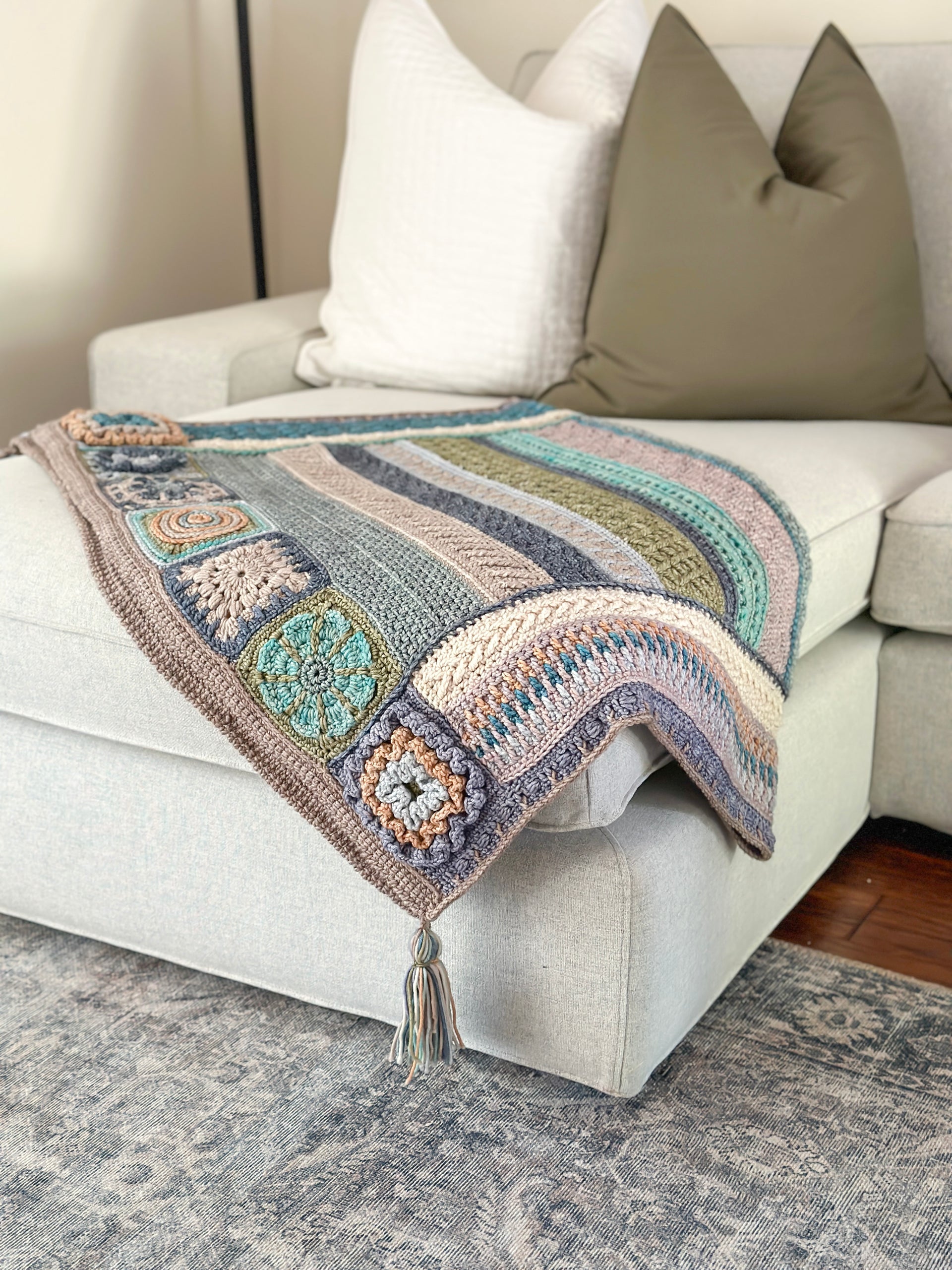Jimmy Beans Wool 2025 Crochet Blanket Club Kits - Tosh Blanket - Beachy Keen