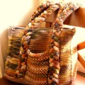 Hand Paint Chunky Landscape Collection - Woven Bag