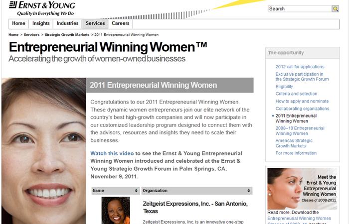 Ernst and Young Winning Women