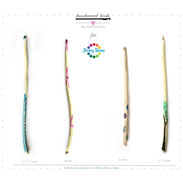 Roux Studios Handpainted Custom Crochet Hooks needles Echinacea Flowers (4mm) (Ships Mid April)