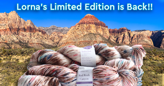 Lorna's Laces Limited Edition Red Rock Canyon Shepherd Sock