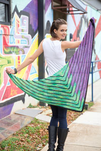 Universal Yarns Bamboo Pop - Adult - Staggered Shawl - PDF DOWNLOAD