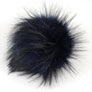 Jimmy Beans Wool Faux Fur Pom Poms w Snap - Dark Blue Accessories photo