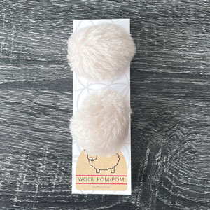 Ikigai Fiber Wool Pom Poms - Oat Wool Pom 6cm