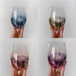 Jimmy Beans Wool The Frank Shawl Kits - Starry Night Wine Glass Set of 4 - Starry Night Wine Glass Set of 4