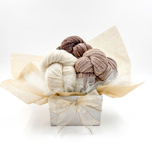 Jimmy Beans Wool Lunae Shawl Bouquet Kits - Browns & Tans