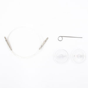 Lykke Interchangeable Needle Cords - Clear - 16"/40 cm [for 3.5" tips]