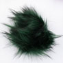 Jimmy Beans Wool Faux Fur Pom Poms w Snap - Dark Green Accessories photo