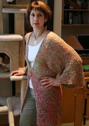 Knitting Pure and Simple Women's Cardigan Patterns - 0282 - Kimono Style Cardigan Pattern