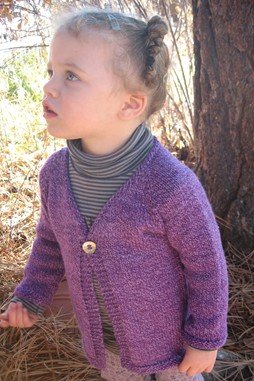 Knitting Pure and Simple Baby & Children Patterns - 0296 - Girl's One Button Cardigan Pattern