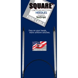 Kollage Square Circular Needles (Firm Cable) Needles - US 7 (4.5 mm) - 16" Needles