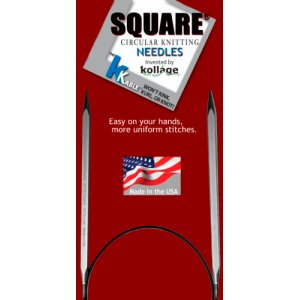 Kollage Square Circular Needles (k-cable) Needles - US 6 (4.0 mm) - 16" Needles