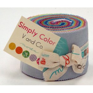 V and Co. Simply Color Precuts Fabric - Junior Jelly Roll