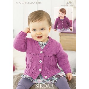 Sirdar Snuggly Patterns - Baby and Children Patterns - 1472 Girl's Cardigan - PDF DOWNLOAD