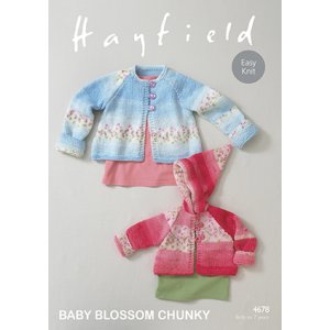 Hayfield Baby Blossom Chunky Patterns - 4678 Baby Coat - PDF DOWNLOAD Pattern