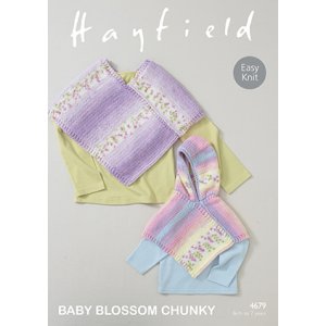 Hayfield Baby Blossom Chunky Patterns - 4679 Poncho - PDF DOWNLOAD Pattern