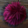 Jimmy Beans Wool Fur Pom Poms - Fuchsia - Snap (6