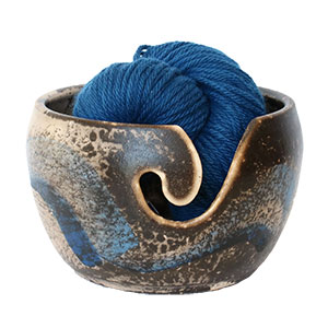 LickinFlames Yarn Bowl Medium - Obvara Blue