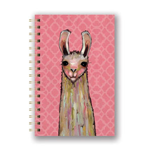Studio Oh! Llama Accessories - Eli Halpin Collection Spiral Notebook - Medium La-La-La Llama