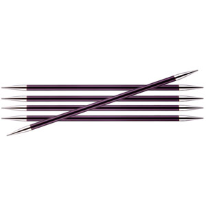 Knitter's Pride Zing Double Pointed Needles - US 10 (6.0mm) - 6" Purple Velvet