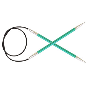 Knitter's Pride Zing Fixed Circular Needles - US 3 (3.25mm) - 16" Emerald - US 3 (3.25mm) - 16" Emerald