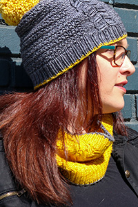 Tian Connaughton Designs Roslindale Hat and Cowl - PDF DOWNLOAD