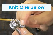 Knit One Below Knitting Tutorial