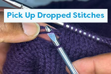 Picking Up Dropped Stitches Knitting Tutorial