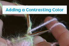 Incorporating a Contrasting Color Knitting Tutorial