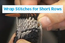 Wrap Stitches for Short Rows Knitting Tutorial