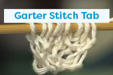 Garter Stitch Tab for a Top Down Lace Shawl Knitting Tutorial